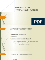 Disjunctive and Hypothetical Syllogism