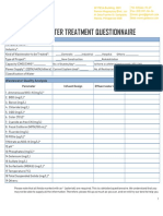 Wastewater Treatment Questionnaire