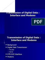 Transmission of Digital Data: Interface and Modems