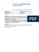 Disctruc: Activity 3-Combinatorics: Combination and Permutation