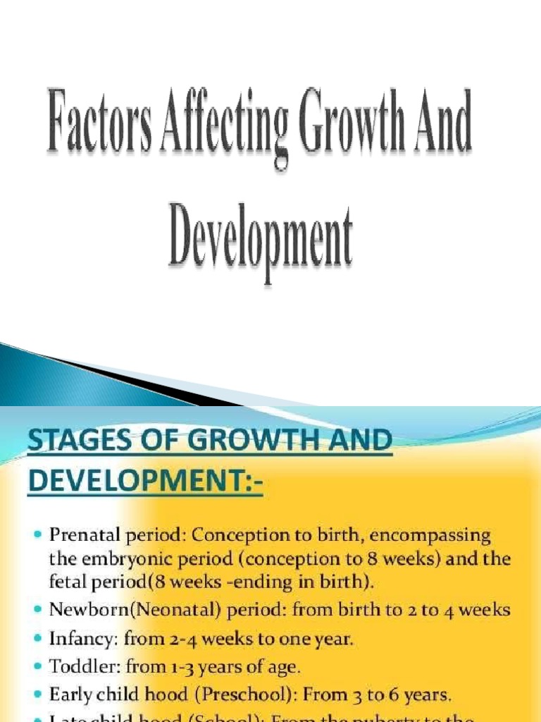 Factors Influencing Growth & Development | PDF | Wellness
