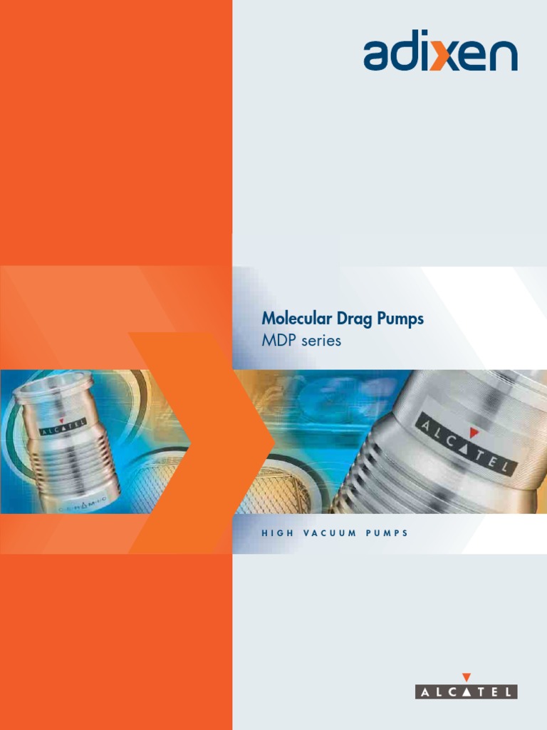 Molecular Drag Pumps MDP Series Guide | PDF | Pump | Bearing (Mechanical)