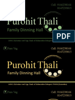 Purohit Thali: Family Dinning Hall