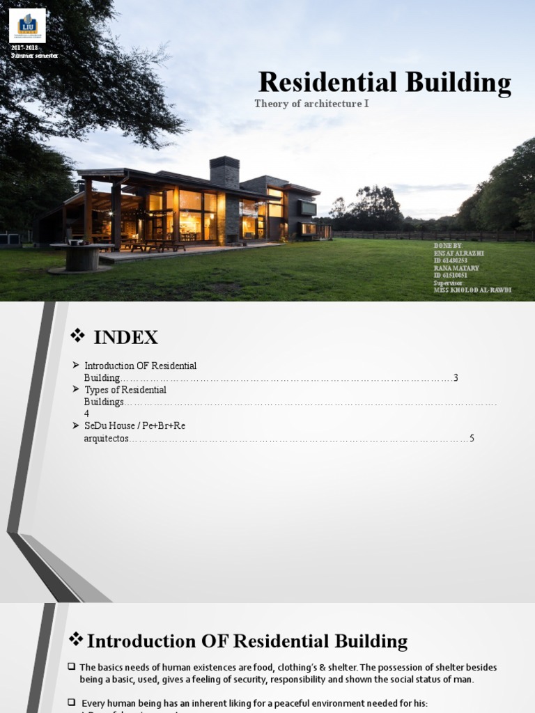 Types of Residential Buildings Overview | PDF | Apartment | Housing