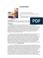 Jacques Derrida: Objectives