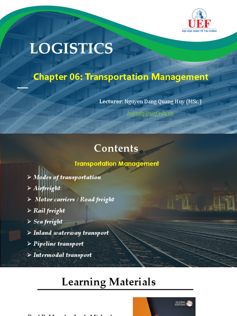 Transportation Management Overview | PDF | Cargo | Transport