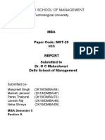 Delhi School MBA NSS Report on Covid-19 Awareness