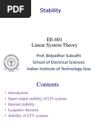 Stability: EE-601 Linear System Theory