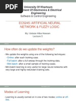 Department of Electronics & Electrical Engineering: Ec5245: Artificial Neural Network & Fuzzy Logic