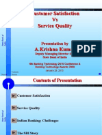 SBI - MR Krishna Kumar - Customer Sat Vs Serv Qty
