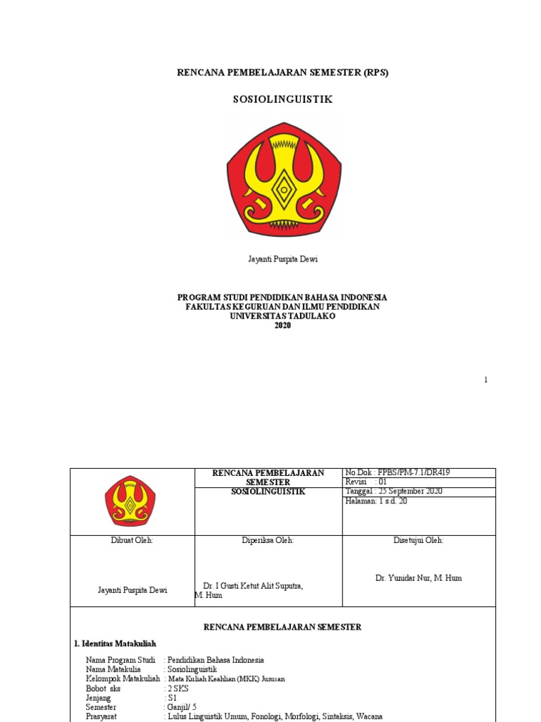 RPS Sosiolingustik | PDF