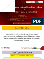 LEGAL OPINION DEFINITION