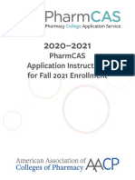 2020 2021 Pharmcas Application Instructions
