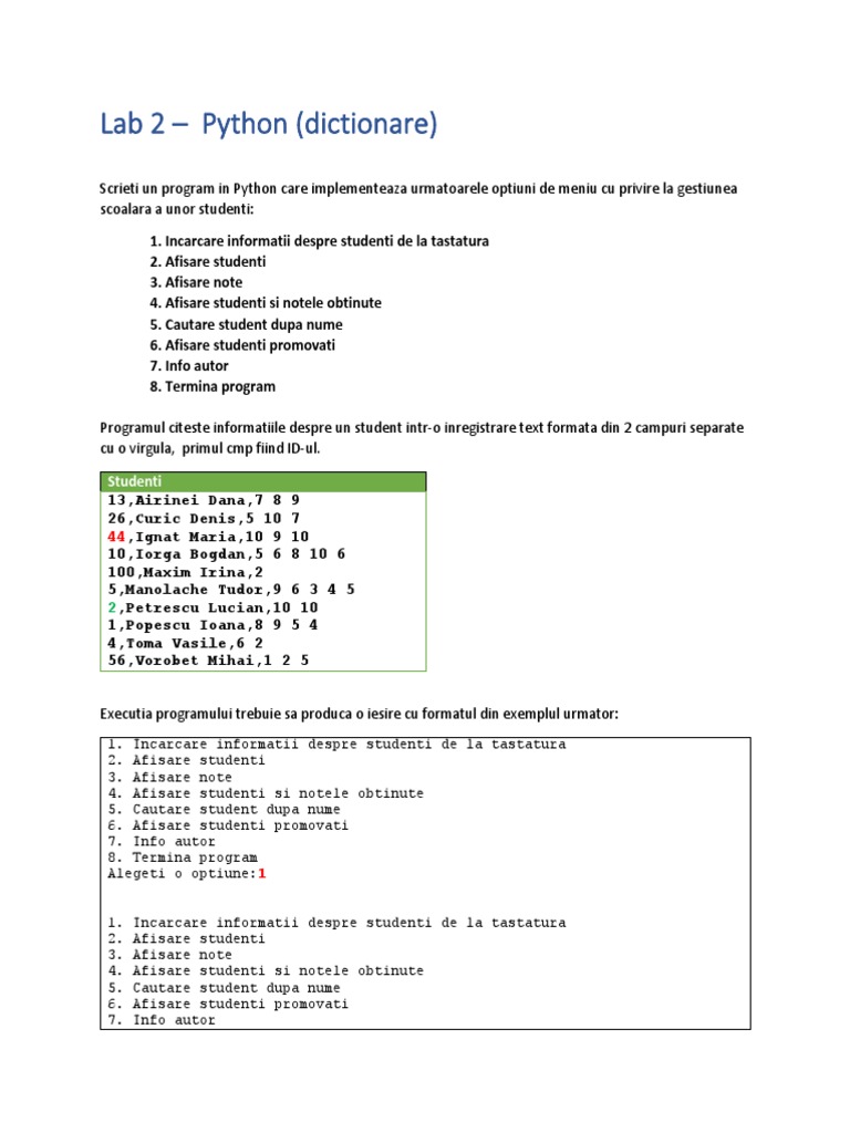 Lab 2 Pyhton | PDF