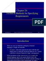 Chapter 24 - Technical Methods For Specifying Requirements