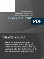 Asana (Bpi) Tool: ADEEL (BSEM-f18-156) UMER HAFEEZ (BSEM-f18-157) ABDUL RAHEEM (BSEM-f18-160)