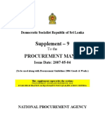 Supplement - 9: Procurement Manual