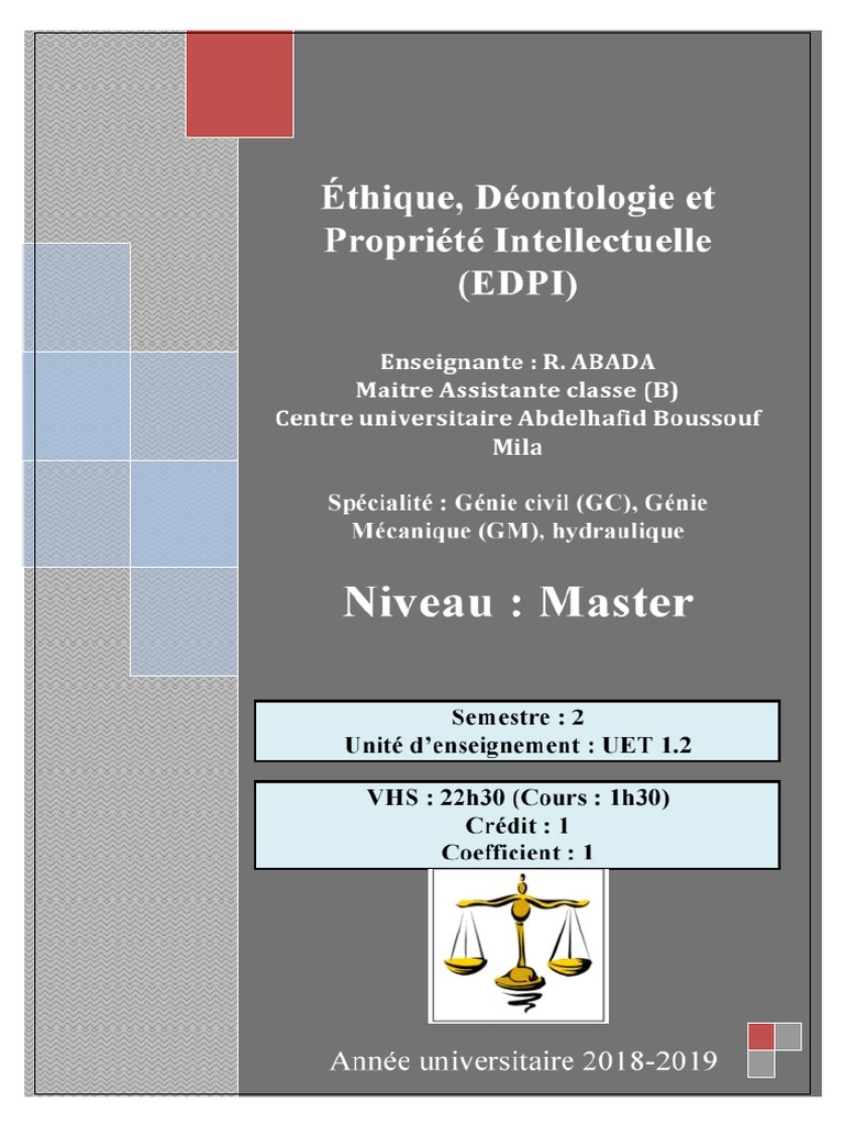 COURS ROFIA DEPI MILA SEMESTRE2 MASTER 2019 - Copie PDF | PDF ...