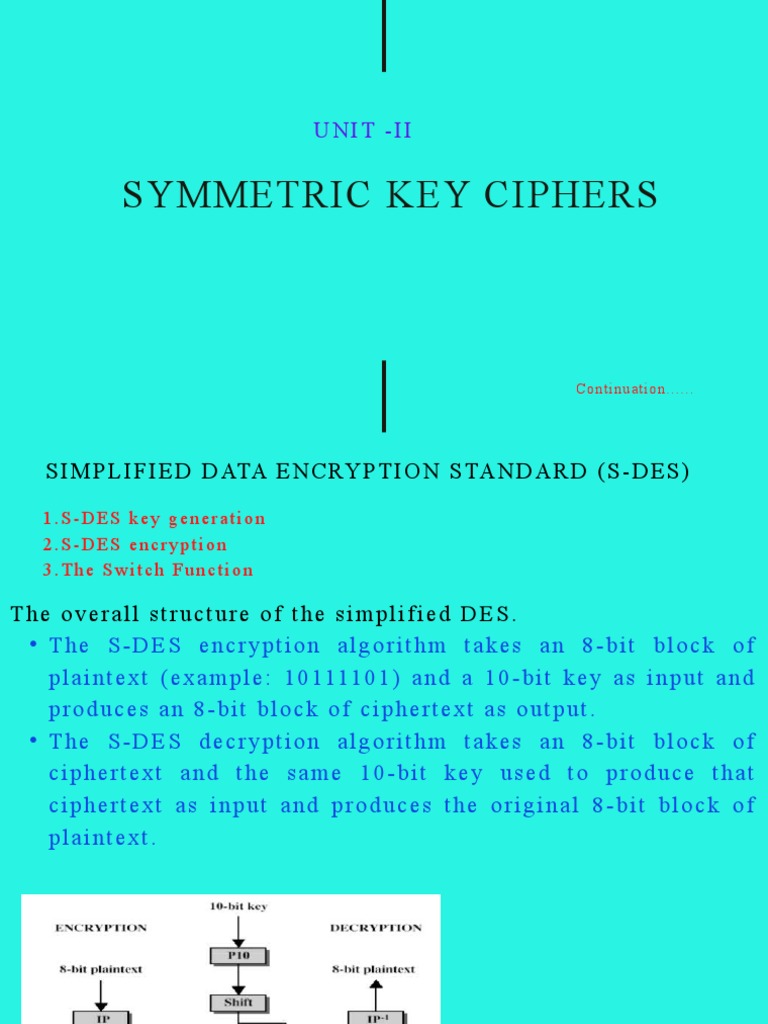 Understanding the Fundamental Principles of Symmetric Key Ciphers: An ...
