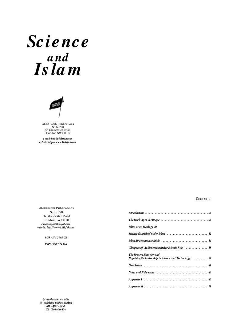 Science Islam: Al-Khilafah Publications Suite 298 56 Gloucester Road ...