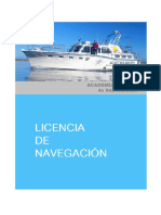 Licencia de Navegación 2020 - Web