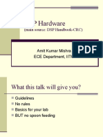 DSP Hardware: (Main Source: DSP Handbook-CRC)