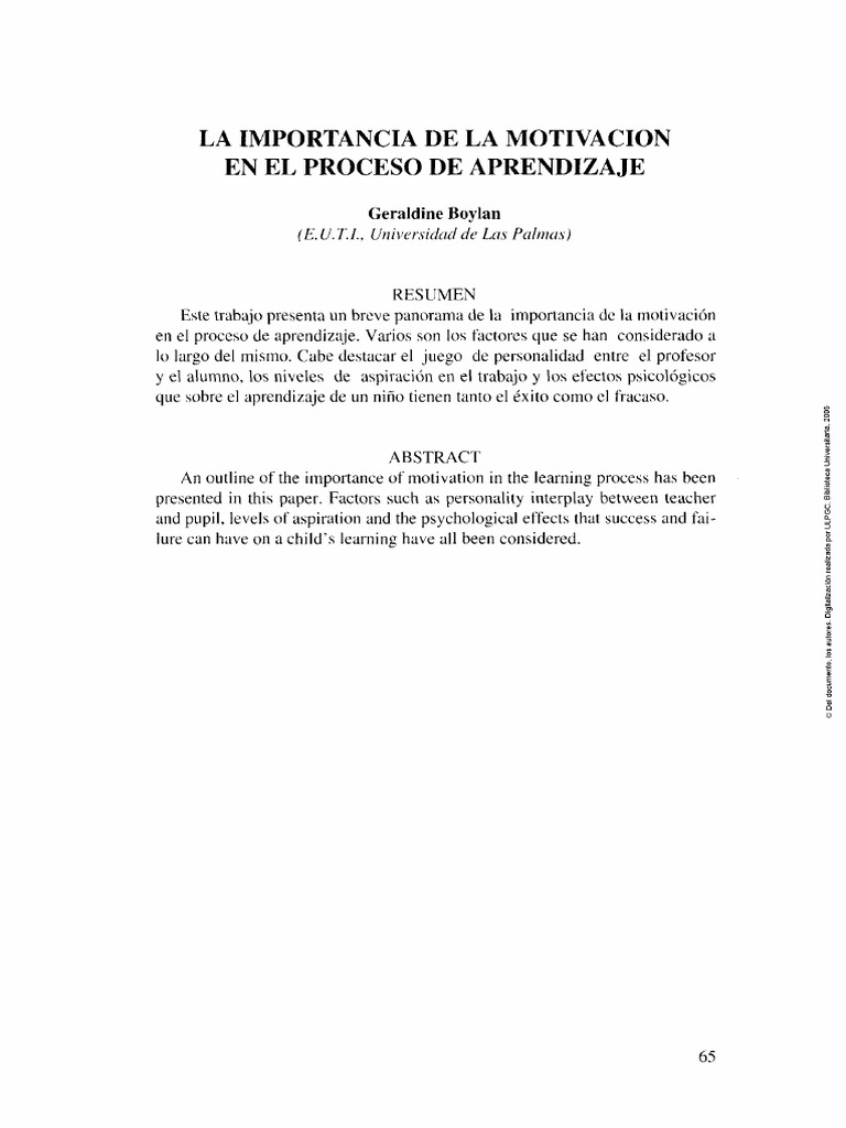 Importancia de La Motivacion PDF | PDF | Motivación | Motivacional