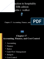 Introduction To Hospitality Fifth Edition John R. Walker: Chapter 17: Accounting, Finance, and Cost Control