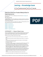 Piping Stress Critical Lines - Basis For Piping Critical Line List PDF