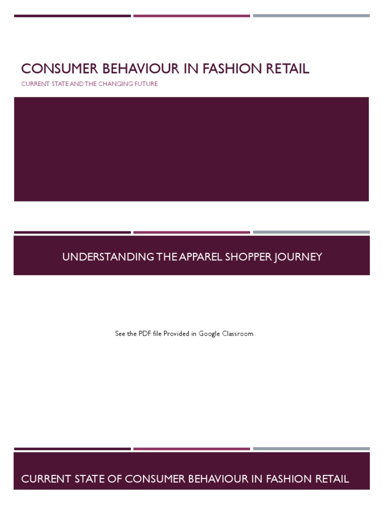 Evolving Consumer Behavior in Fashion Retail | PDF | Fashion | Consumer ...