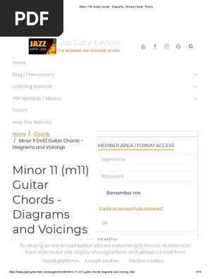 Minor 11th Guitar chords - Diagrams, Voicing Charts, Theory