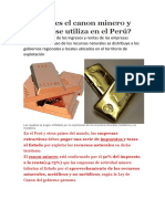 Qué es el canon minero y cómo se distribuye en Perú