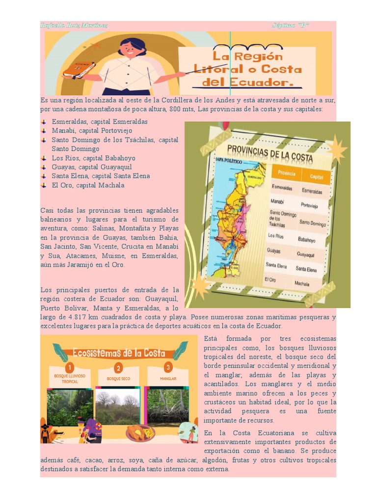 La Región Costa o Litoral Del Ecuador | PDF | Ecuador | Ropa