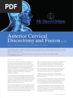 Anterior Cervical Discectomy and Fusion: (ACDF)