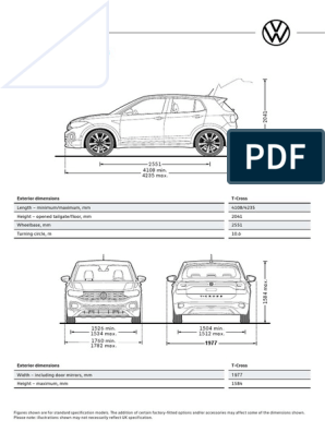 T Cross Dimensions | PDF | Length | Automotive Technologies