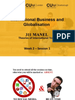 International Business and Globalisation 311 MANEL: Week 2 - Session 1