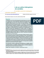 Control automatizado de variables en cultivo hidropónico