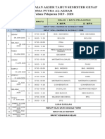 Jadwal Pas Genap 2019-2020