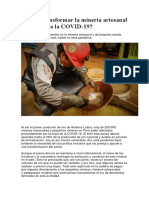 minería artesanal en Perú tras la COVID-19