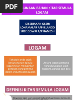 Penggunaan Bahan Kitar Semula Logam: Disediakan Oleh: Lohamalar A/P Illango Sree Gowri A/P Ramesh