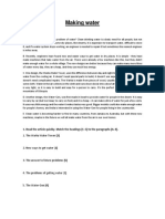 Making Water: 1. Read The Article Quickly. Match The Headings (1-5) To The Paragraphs (A-E)