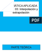 Matematica 03 Interpolacion y Extrapolacion