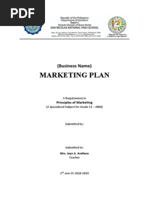 MARKETING PLAN-TITLE PAGE