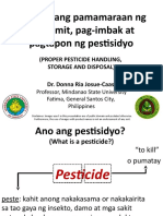 Pesticide Handling, Disposal and Storage