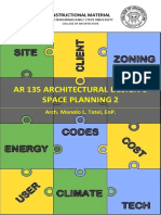 Ar 135 Architectural Design 5 Space Planning 2: Arch. Manolo L. Tatel, Enp