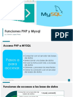 Funciones PHP y Mysql