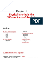 Physical Injuries in The Different Parts of The Body