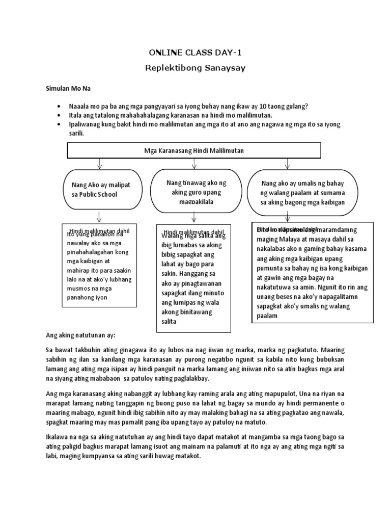 Pagsulat Day 1 | PDF