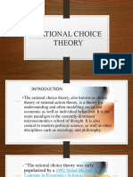 RATIONAL CHOICE THEORY John