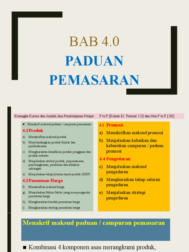 Bab 4 Paduan Pemasaran Pdf